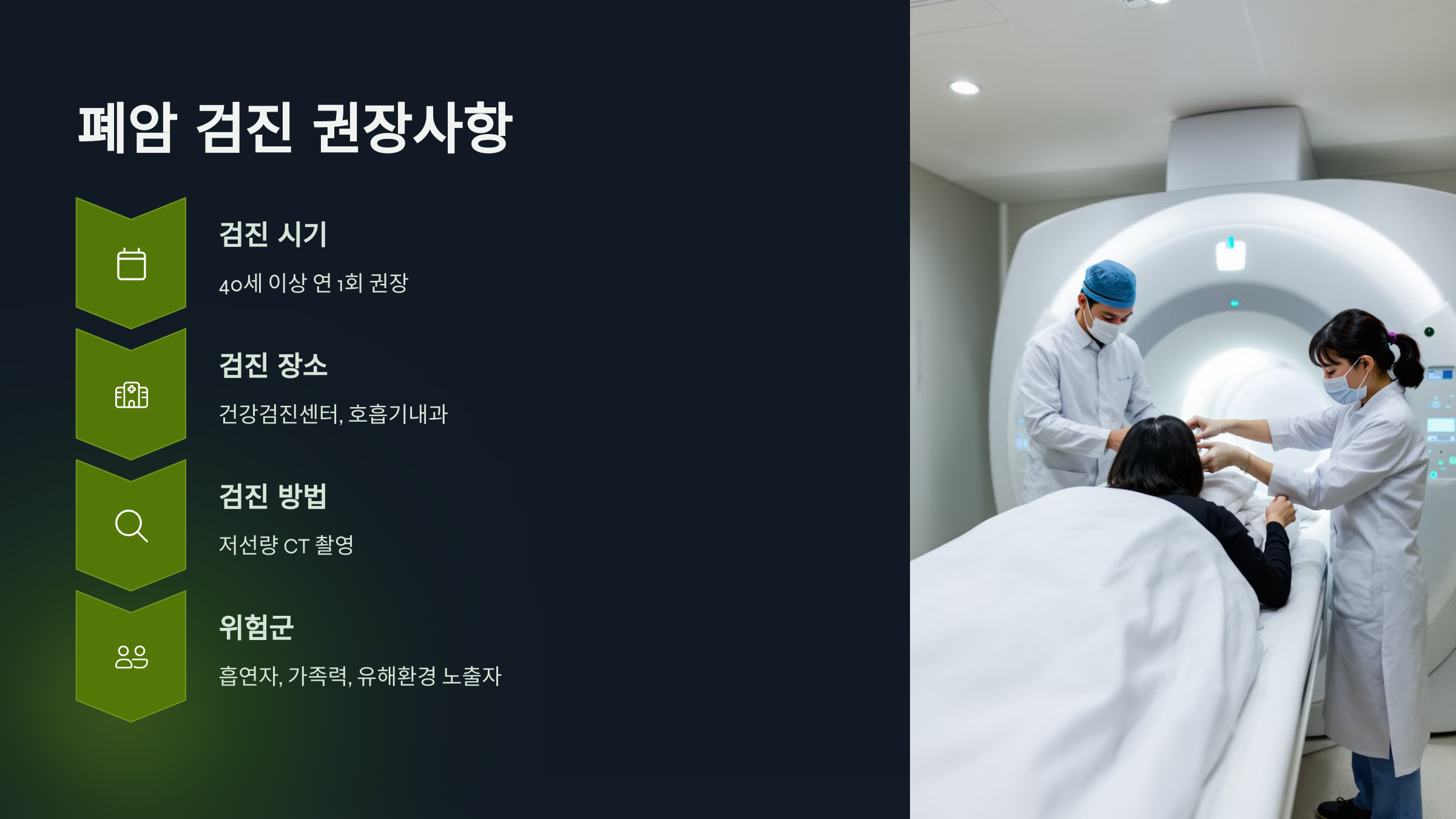 폐암 검진 권장사항