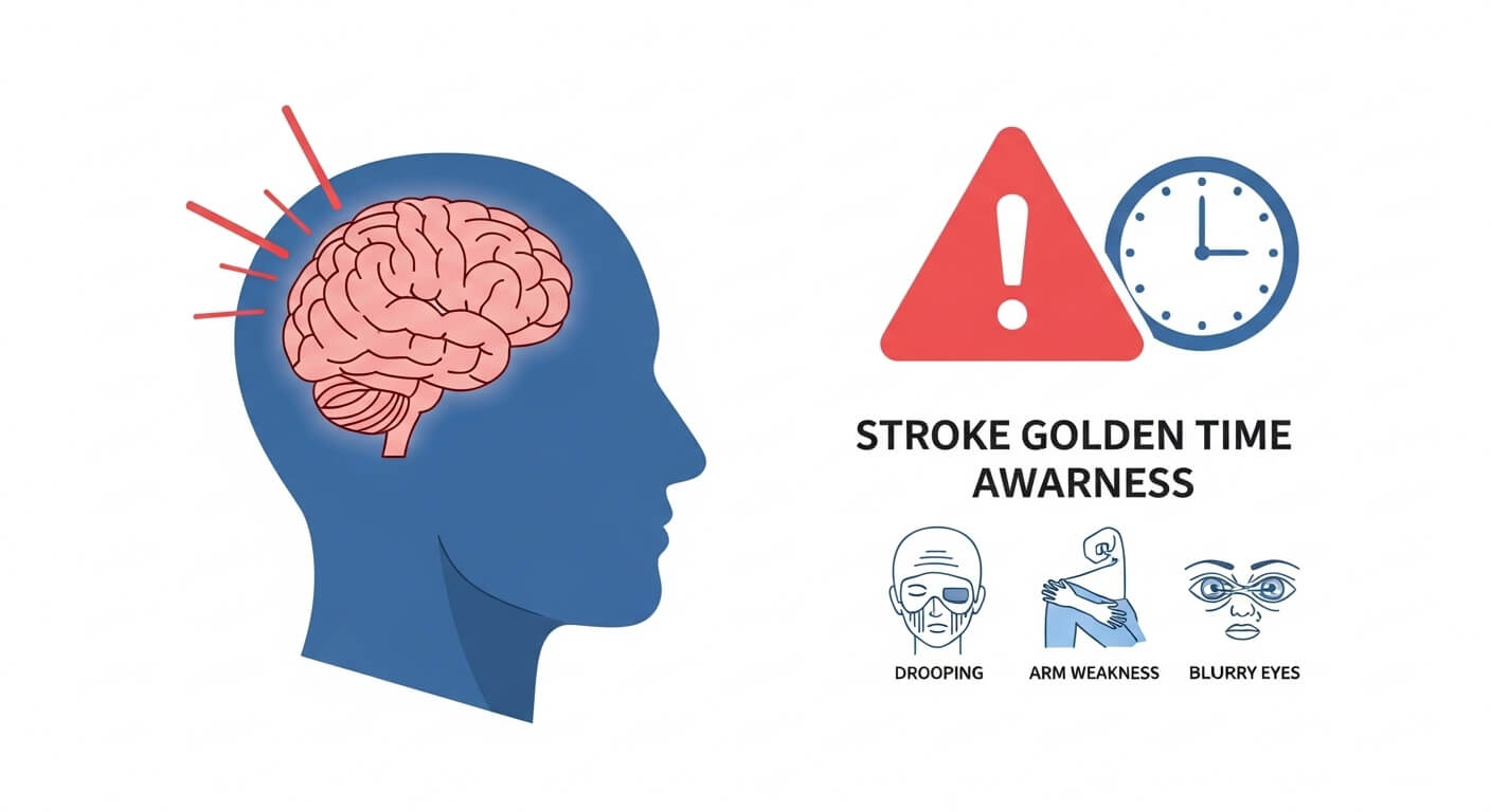 뇌졸중 초기 증상 구별하는 법 (마비, 언어장애, 시야 흐림)