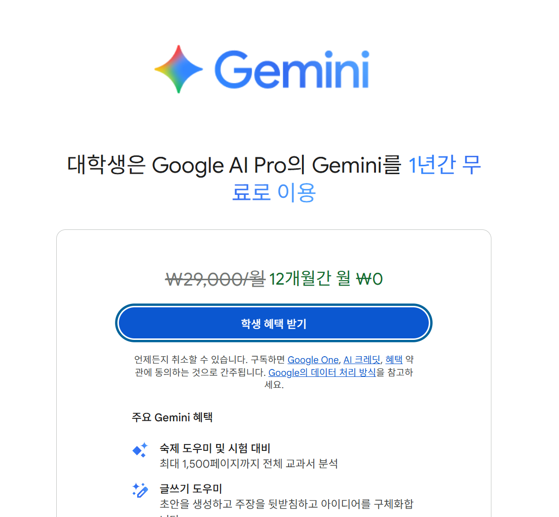 Gemini Pro 동의
