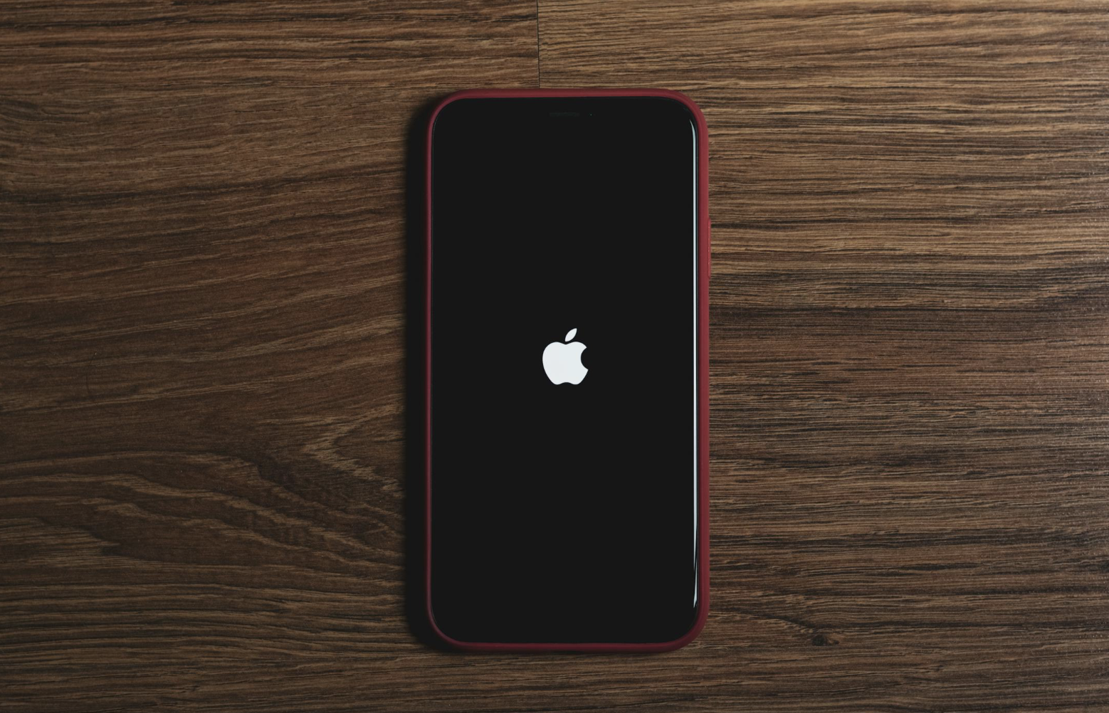 아이폰 전원이 켜지고 있는 상태