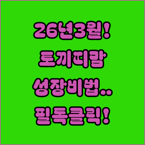 2023년생 토끼띠 아이 2026년 ..