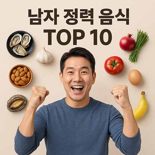 남자 정력 좋은 음식 굴 마늘 석류 장어 부추 아몬드 전복 토마토 달걀 바나나