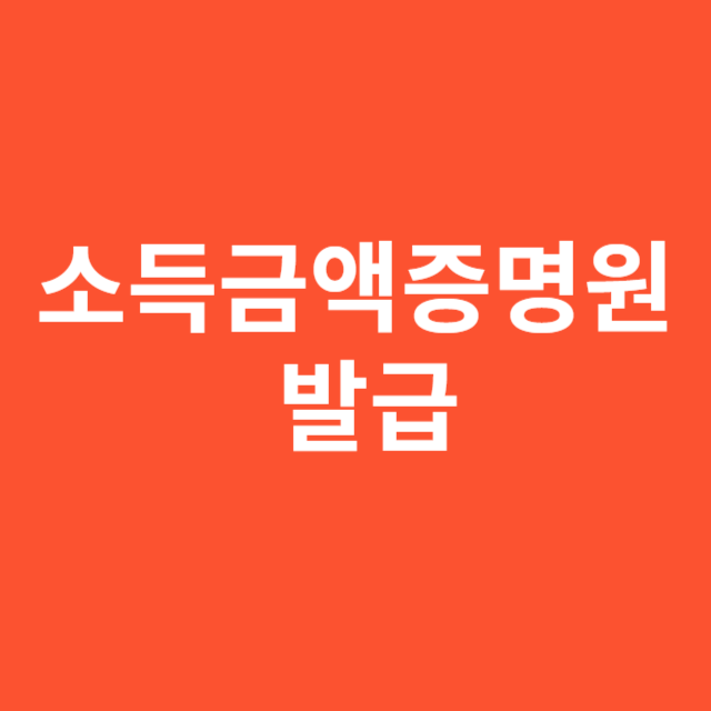 소득금액증명원 발급