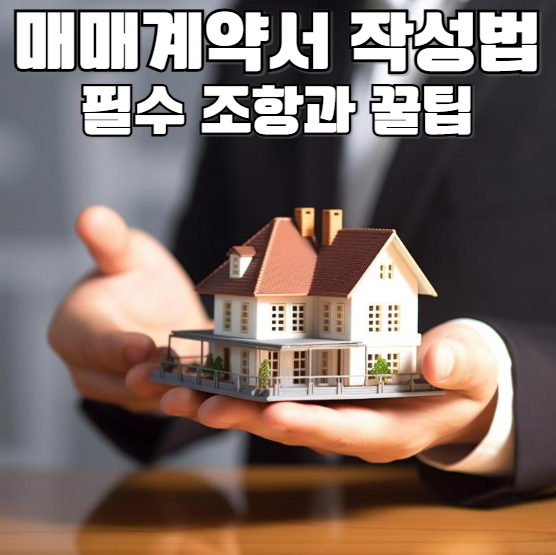 부동산 매매 계약서 작성법 필수 조항과 꿀팁