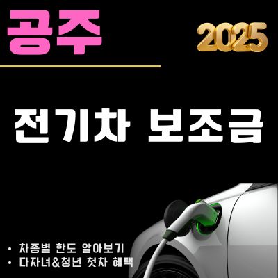 썸네일_2025 공주시 전기차 보조금 조회 (보조금 한도, 다자녀, 청년 첫차, 현황)