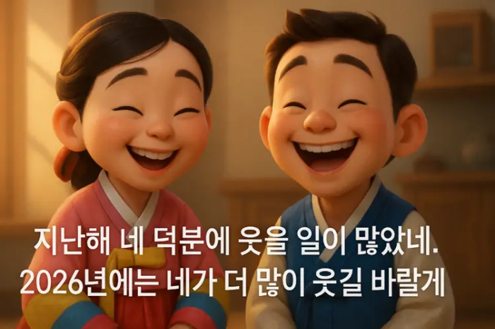 친구 남녀-친구 구정 인사말