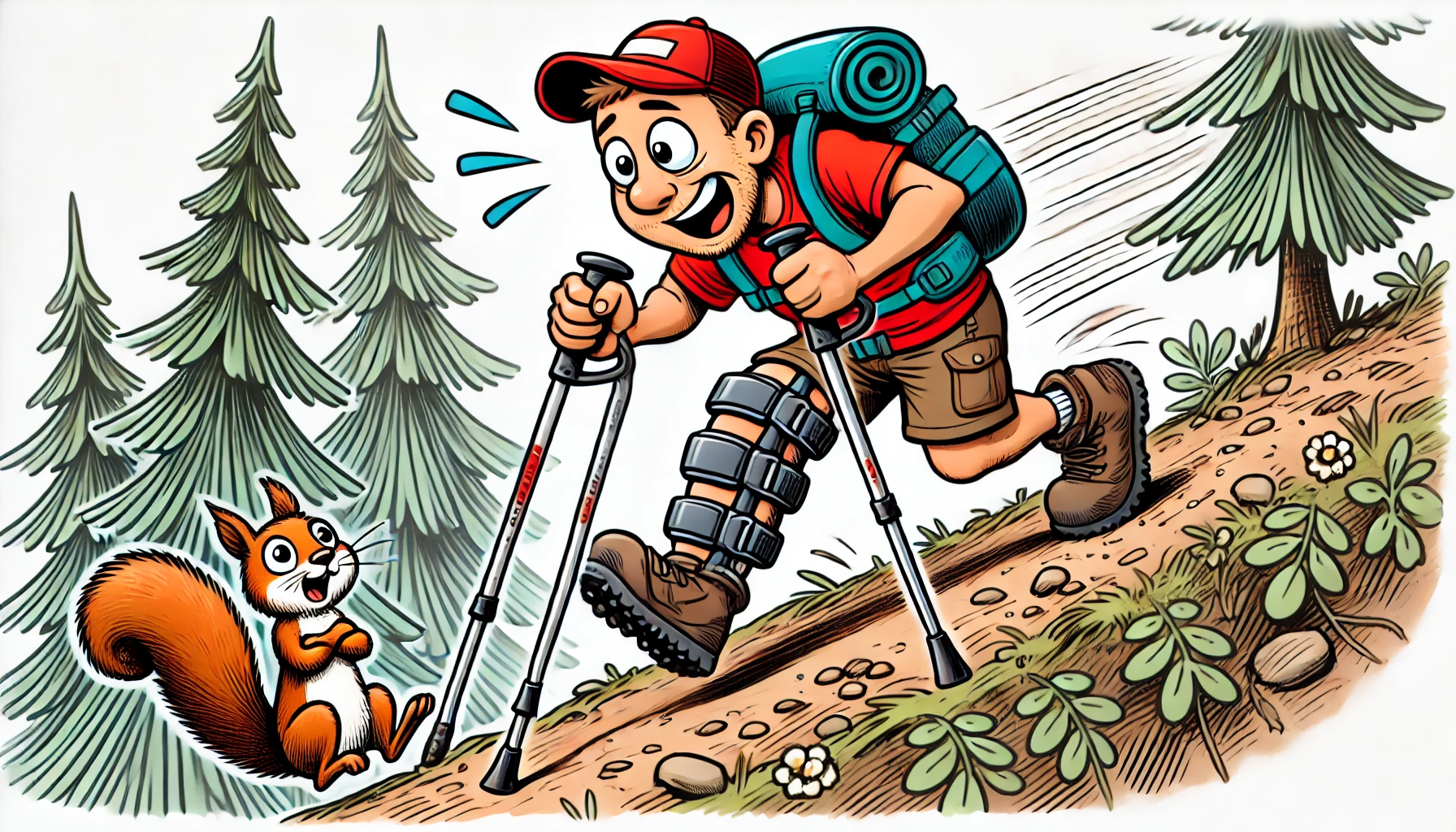 무릎보호대를-차고-신나게-내려가는-남자