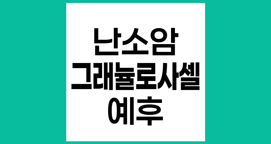 그래뉼로사 셀 난소암 3기 재발, 예후와 대응 전략