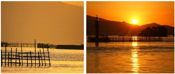 실안낙조와 죽방렴