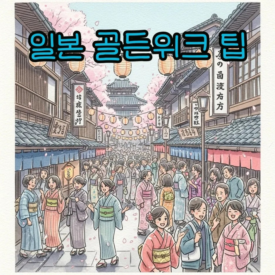 일본 골든위크의 활기찬 거리 풍경