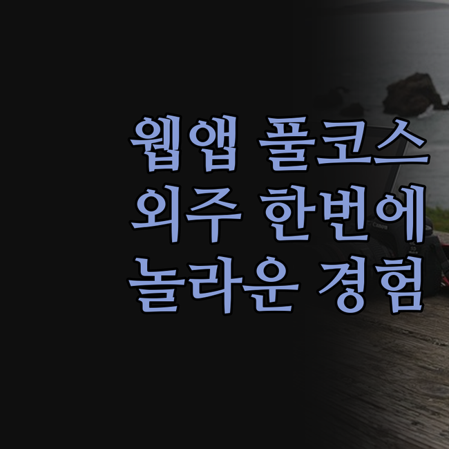 웹앱 디자인부터 프론트엔드 개발까지,