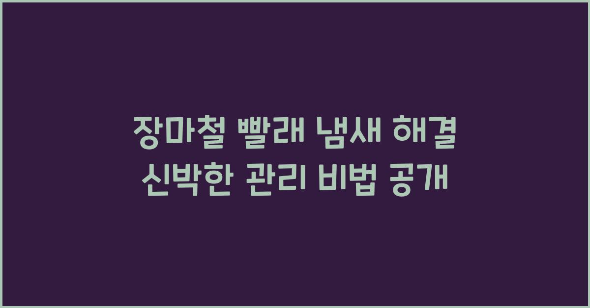 장마철 빨래 냄새 해결