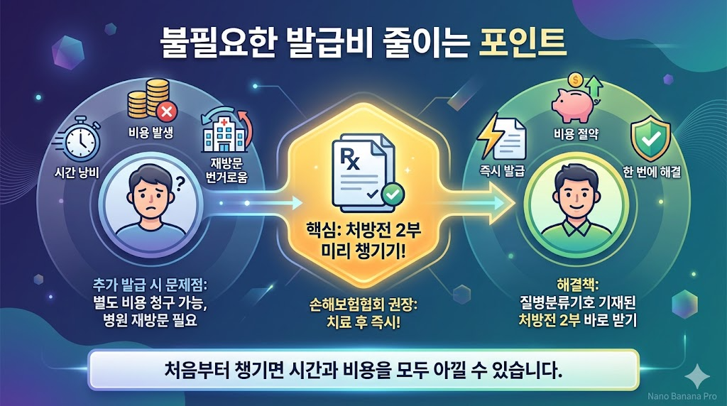 통원 실손보험 청구 금액 구간별 필수 서류와 질병분류기호 기준 정리 표