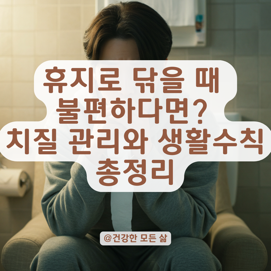 휴지로 닦을 때 불편하다면? 치질 의심 증상과 관리법 총정리