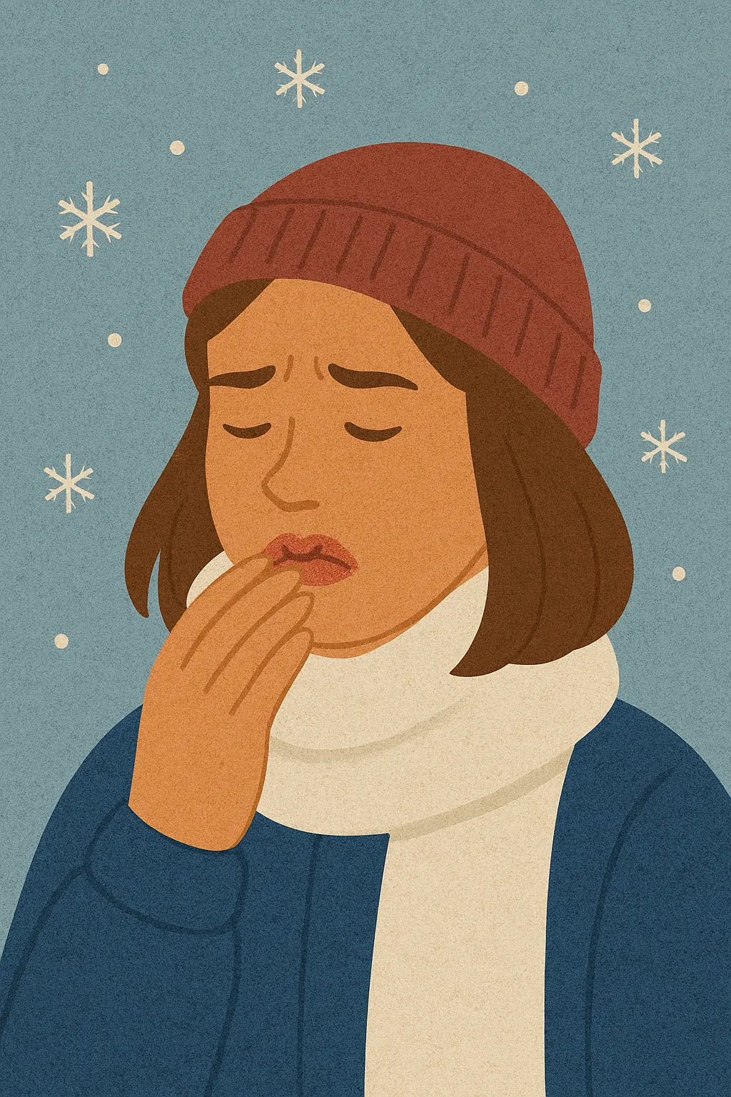 겨울에-입술이-트는-이유를-표현한-일러스트