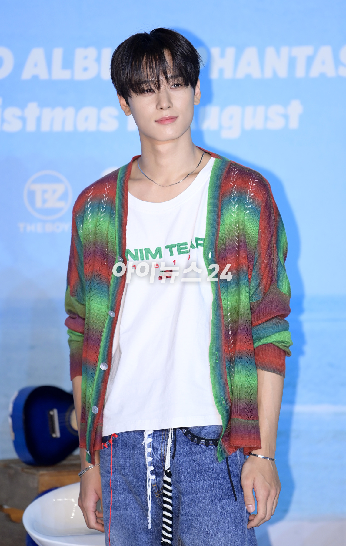 그룹 더보이즈(THE BOYZ) 주연이 7일 오후 서울 영등포구 영등포 CGV에서 열린 더보이즈 두번째 정규앨범 &#39;판타지&#39;(PHANTASY) 기자간담회에 참석하고 있다. [사진=정소희 기자]