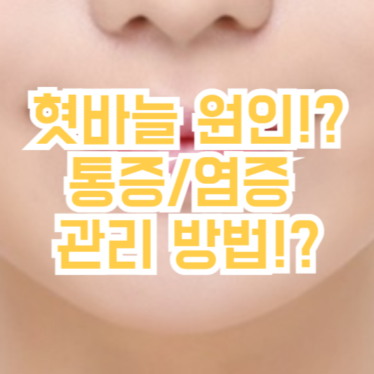 혓바늘 원인, 통증과 염증 관리 방법!?