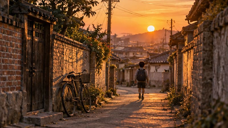 <img src=&rdquo;sunset-memory-old-alley.jpg&rdquo; alt=&rdquo;해 질 무렵, 기억 속의 골목&rdquo;>