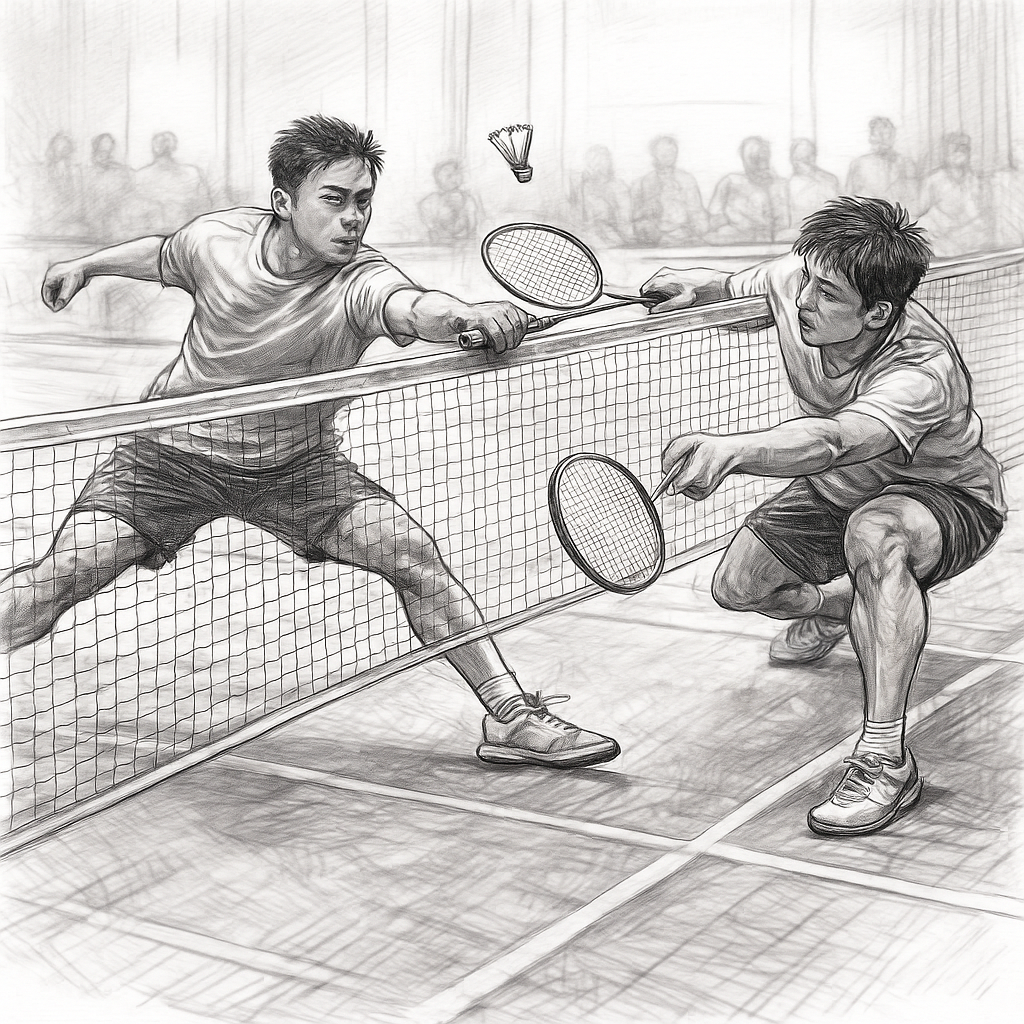 배드민턴 네트 플레이 이미지