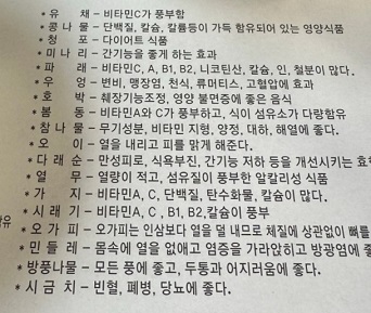 나물의효능