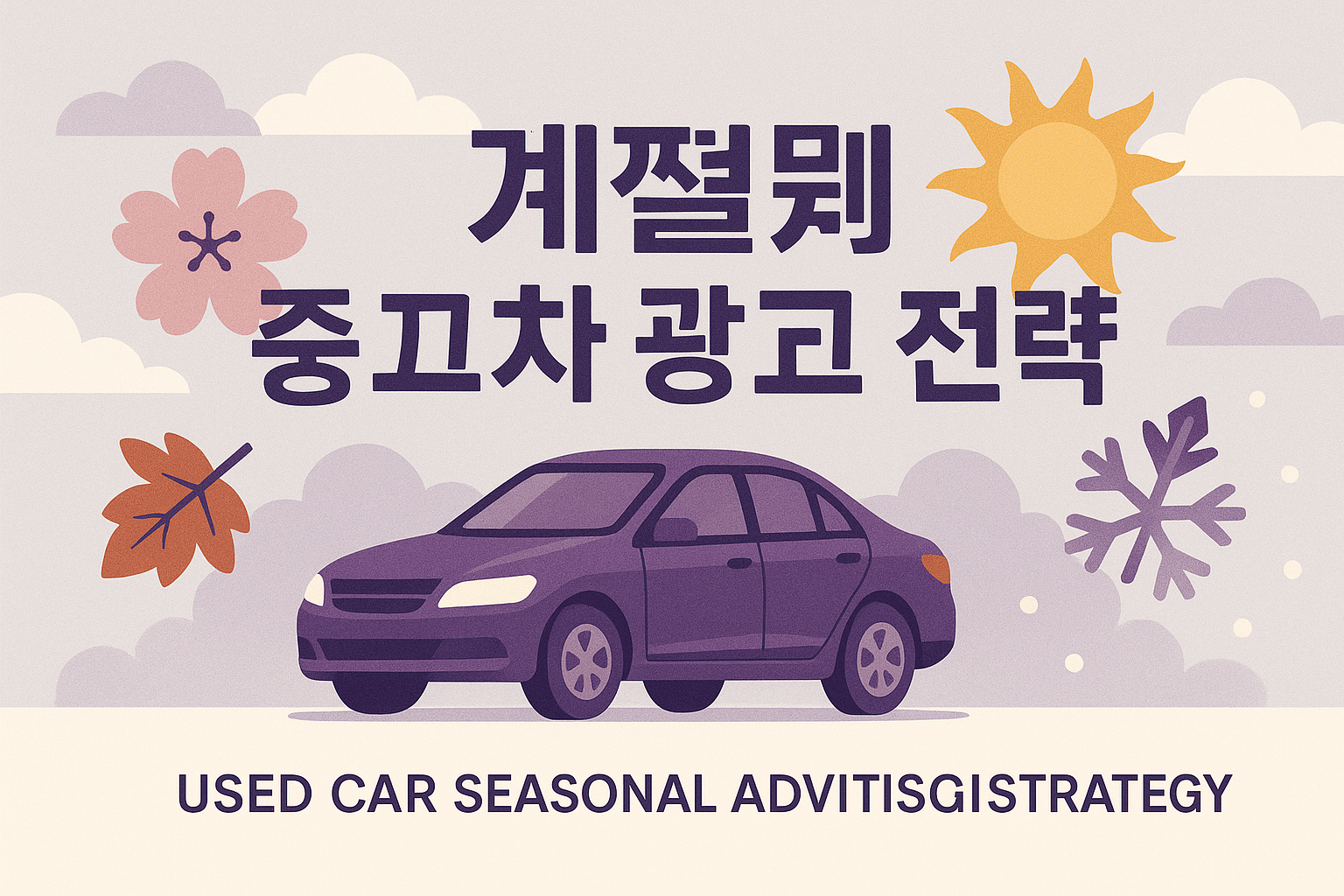 중고차 판매 시기별로 효과적인 광고 방법