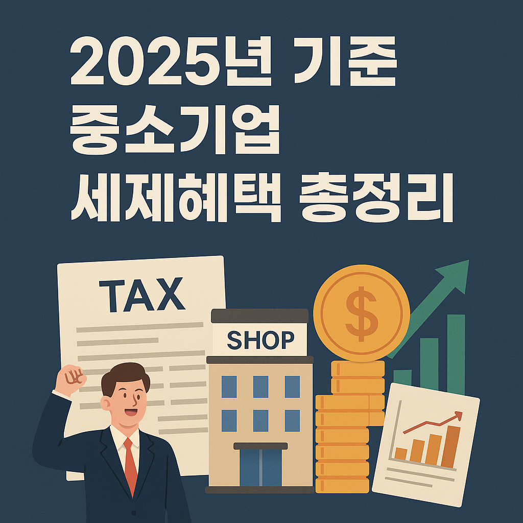 2025년 기준 중소기업 세제혜택 총정리 이미지