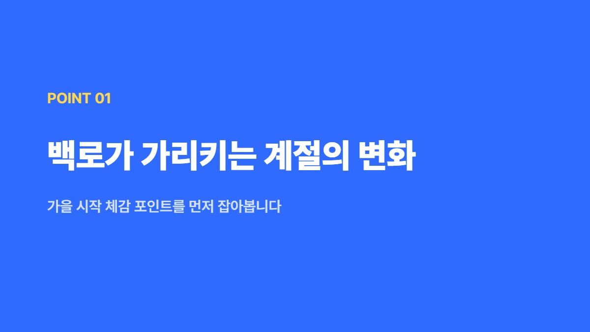 백로가 가리키는 계절의 변화 — 가을 시작 체감 포인트를 먼저 잡아봅니다