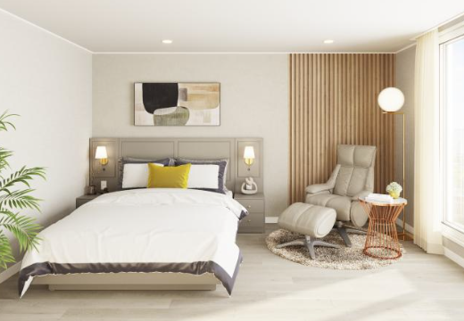 침대를 중심으로 한 벽 꾸미기 관련 사진