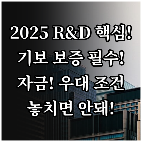 R&D 개발 사업화 자금 2025 기..
