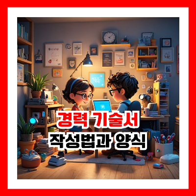 경력 기술서를 작성 하는 사람들