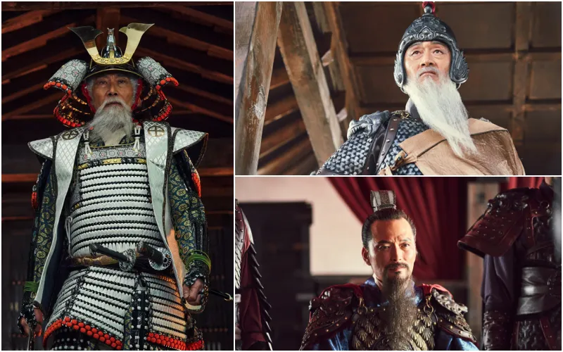 노량: 죽음의 바다에서 명나라, 왜군을 연기하는 배우들