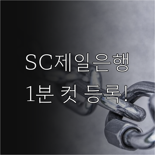 SC제일은행 앱 설치와 간편 인증 비..
