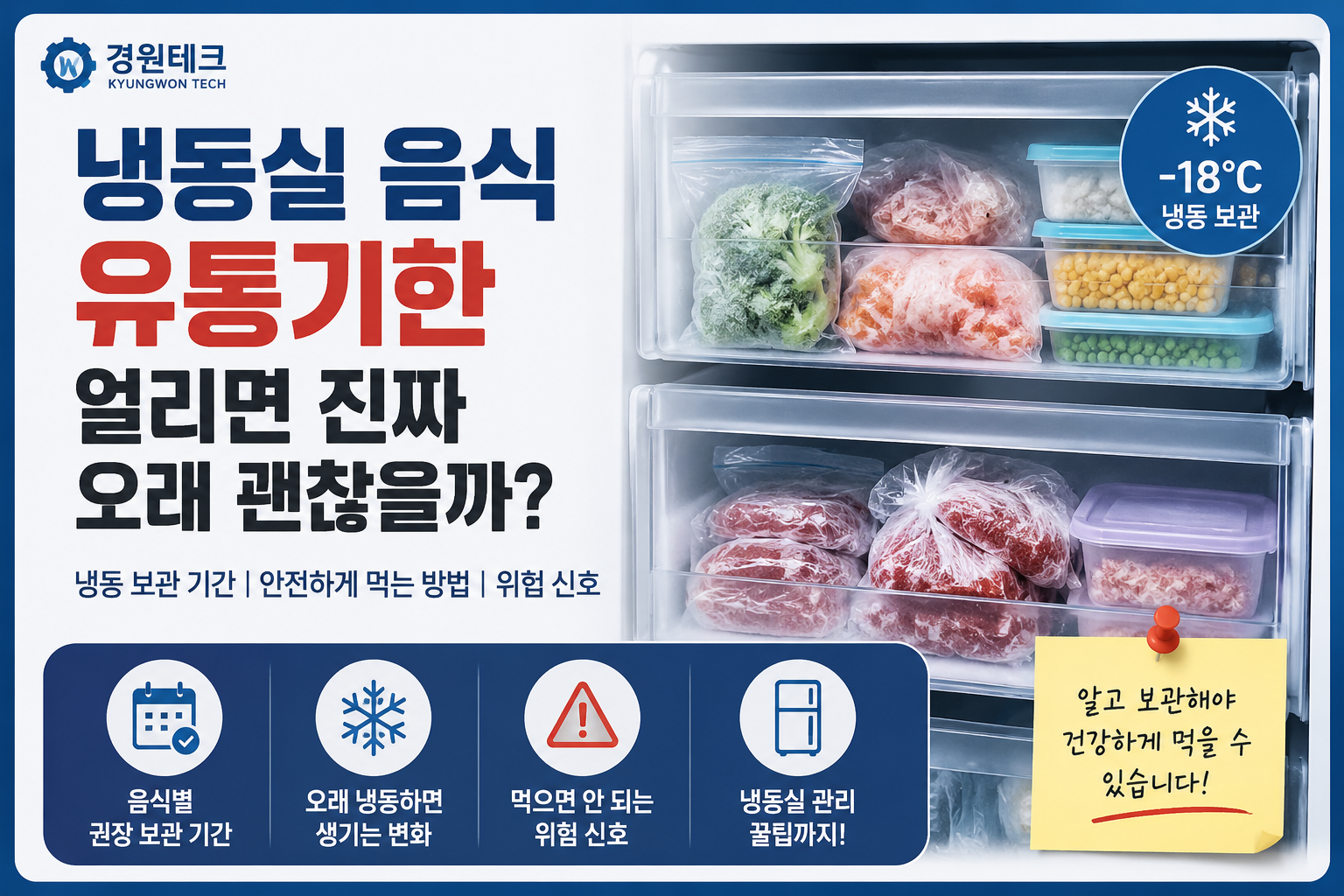 냉동실 음식 유통기한 얼리면?? 인포그래픽
