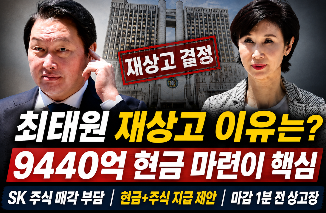 최태원 재상고 이유|노소영 9440억 현금·SK 주식 매각·재산분할