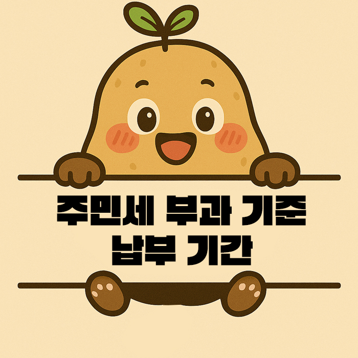 주민세 부과 기준 납부 기간 미납 시 불이익까지 한 번에 정리해서 알려드려요~! 포스트 썸네일