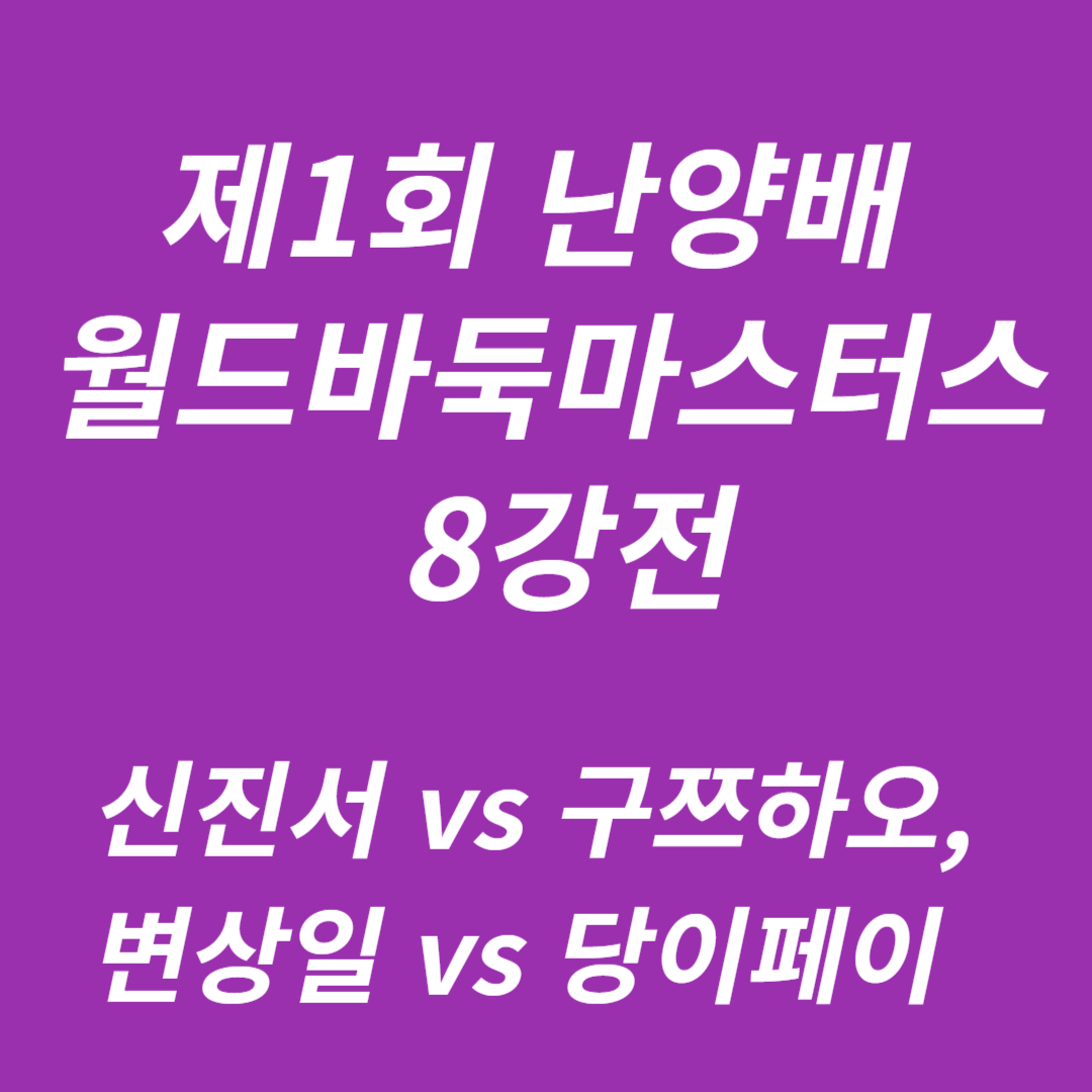 제1회 난양배 월드바둑마스터스 8강전