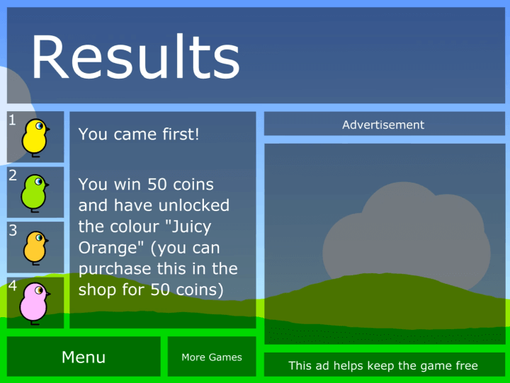 덕라이프-플래시게임-종료-화면