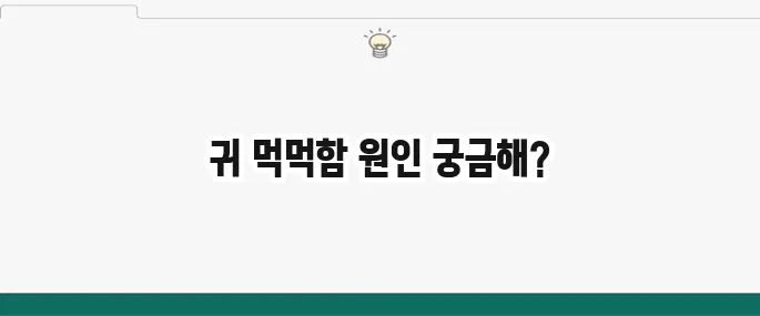 귀 먹먹함 원인: 비행기 탔을 때? 이석증? 증상별 대처법