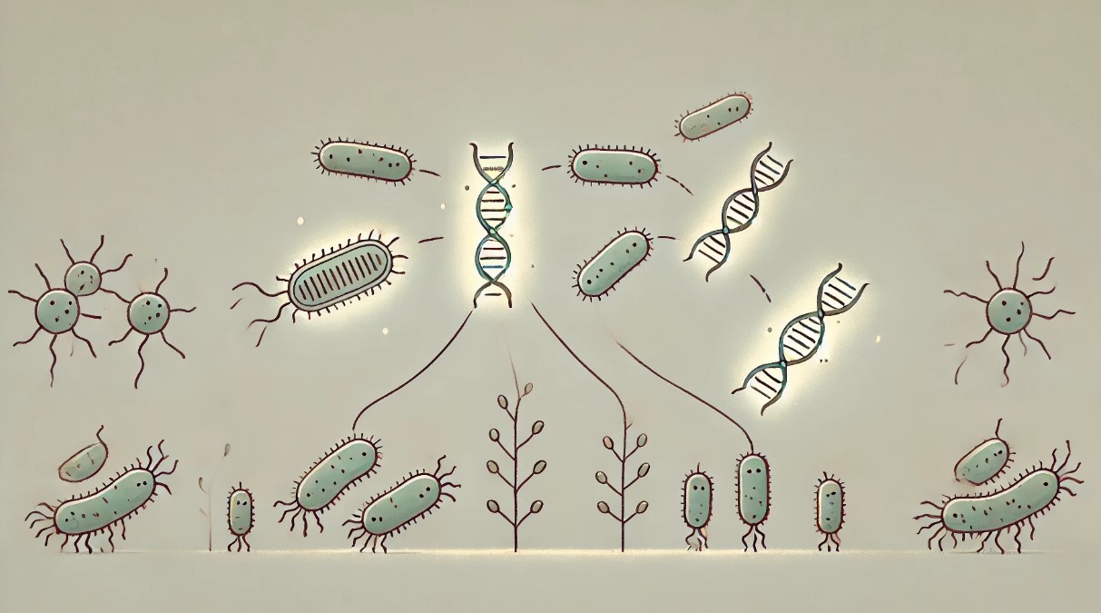 수직 유전자 전달 미생물 그림