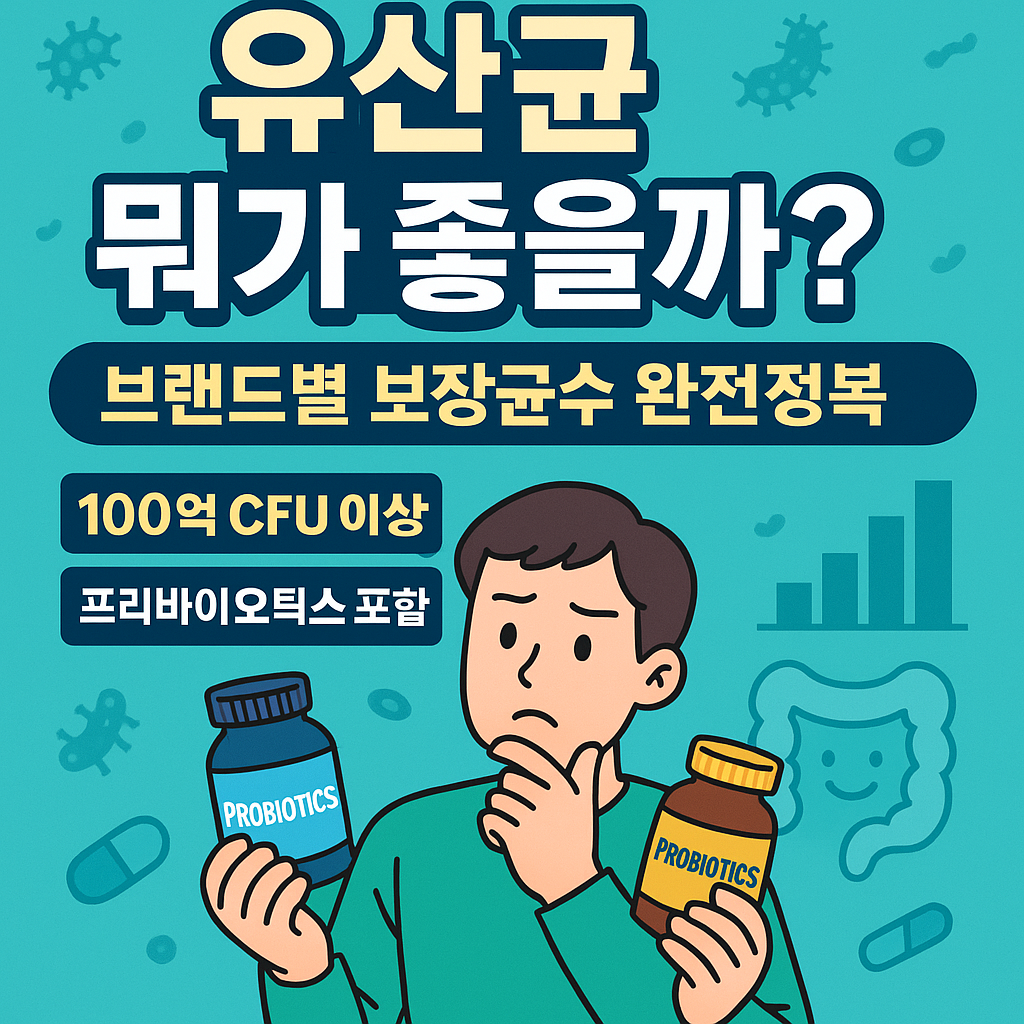 유산균 브랜드 비교 &ndash; 효과, 보장균수, 장용캡슐 여부까지 꼼꼼히 따져보기