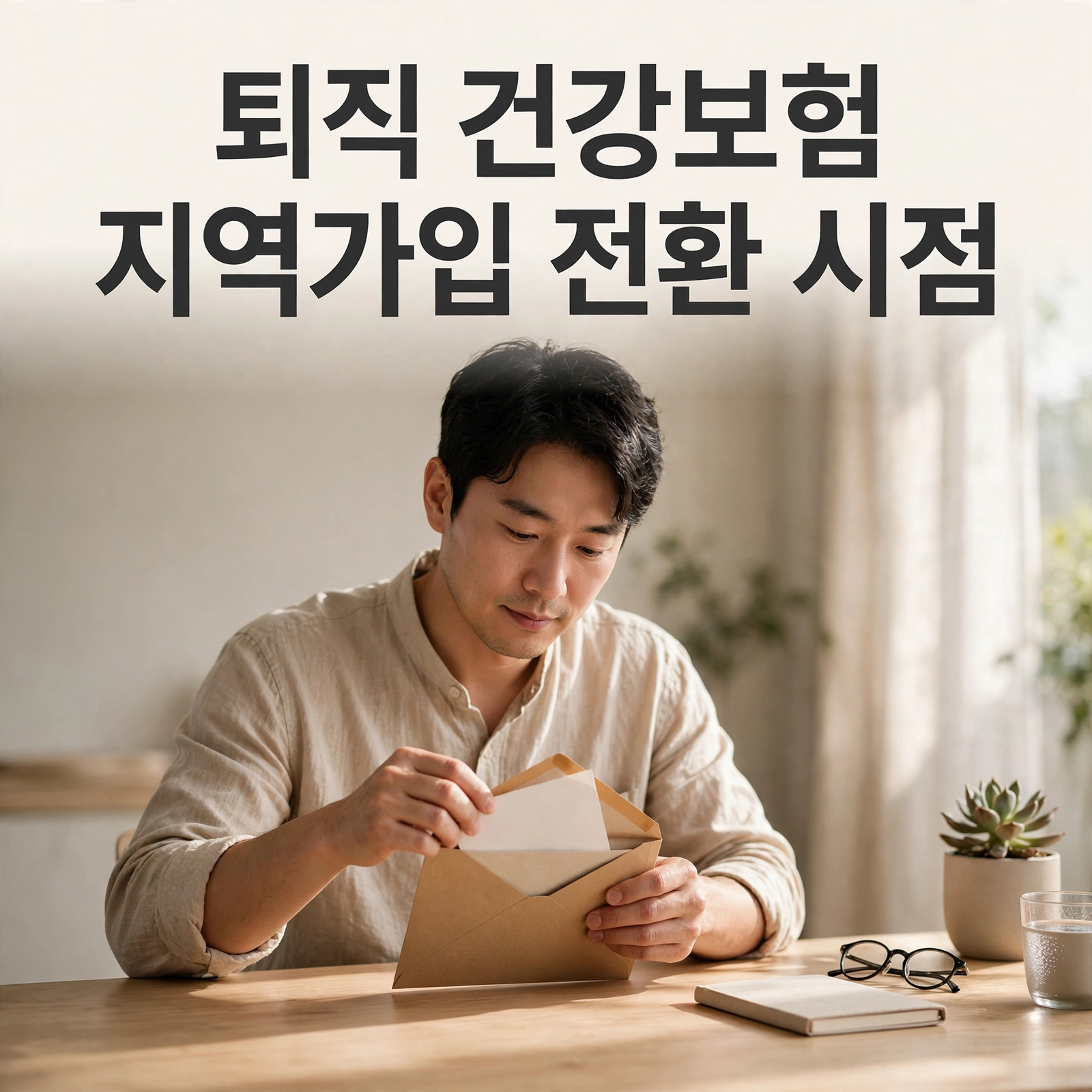 퇴직 건강보험 지역가입 전환 시점 대표 이미지