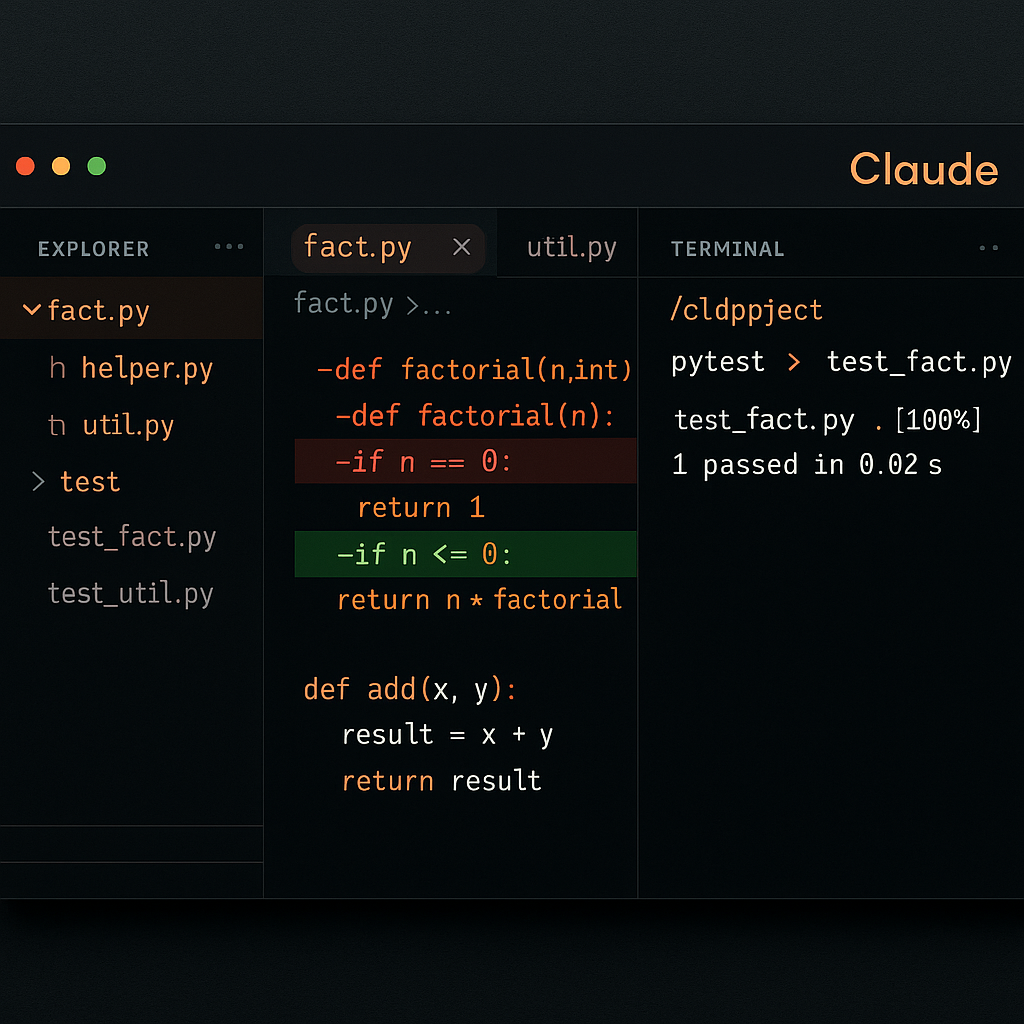 Claude CLI의 멀티파일 코드 편집 기능과 실시간 변경사항 표시