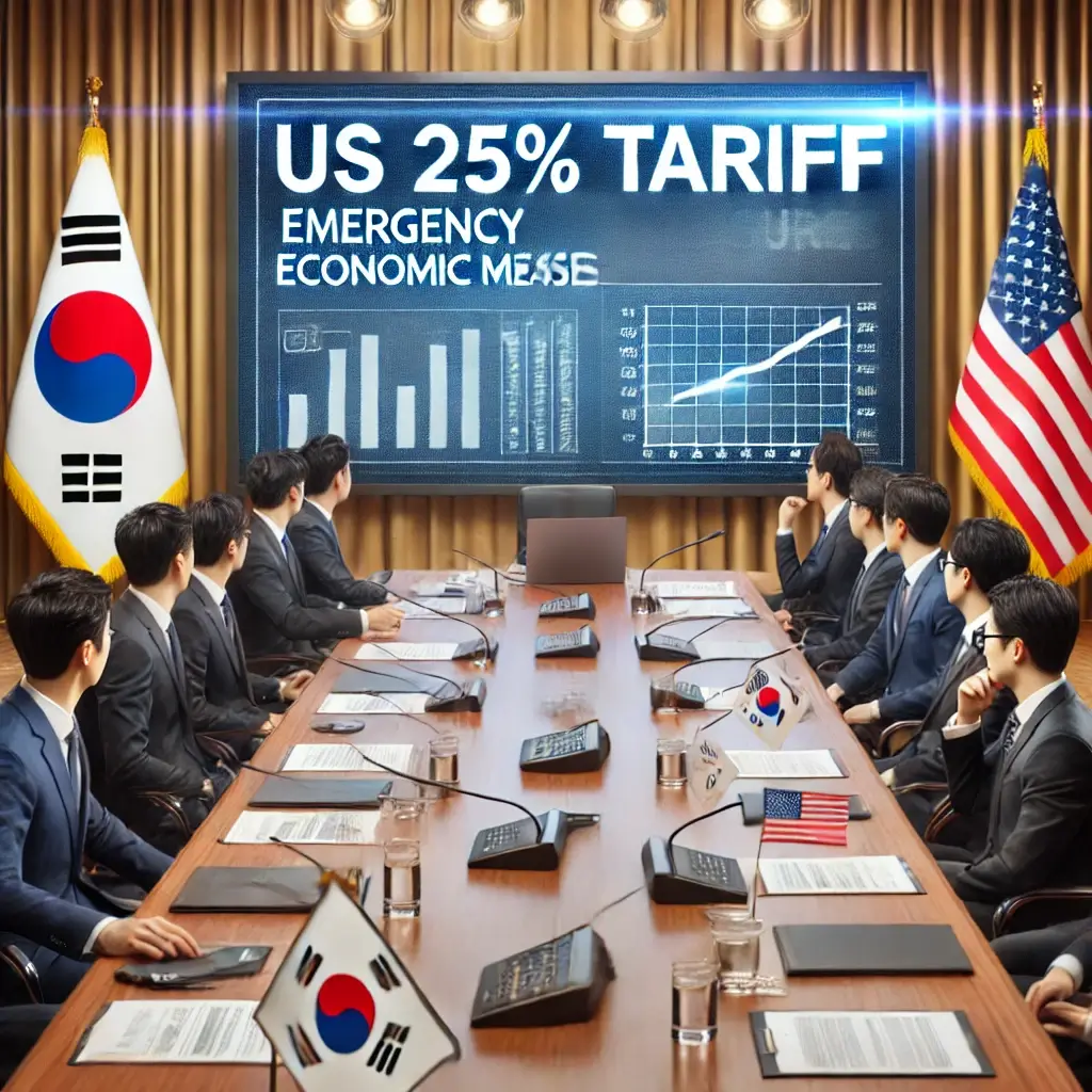 한국 수출에 초비상! 美, 25% 관세 폭탄 투하