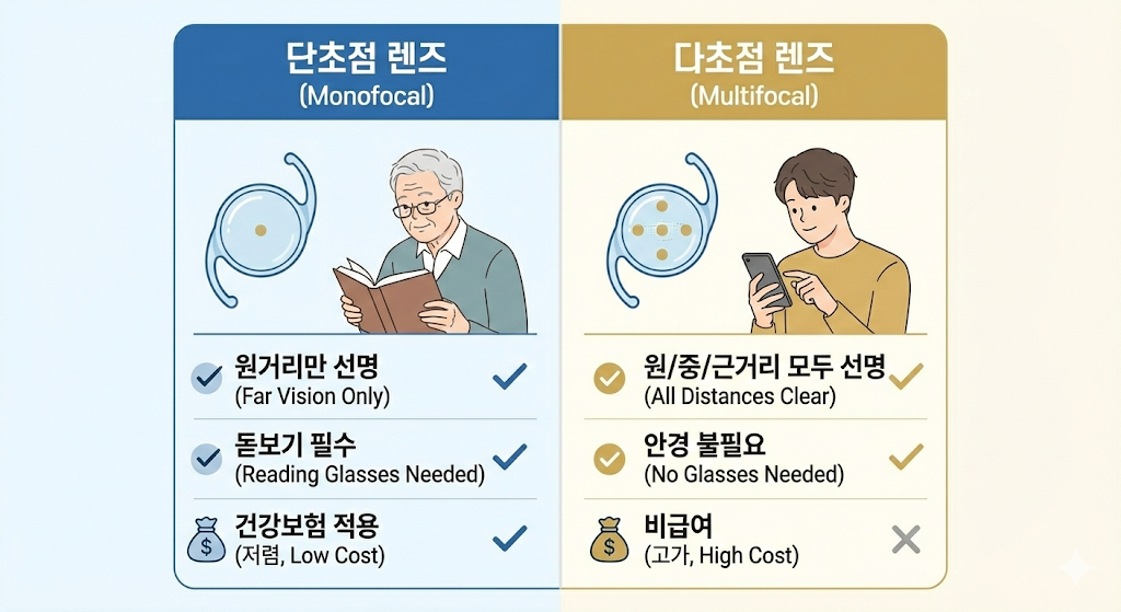 단초점 vs 다초점 차이