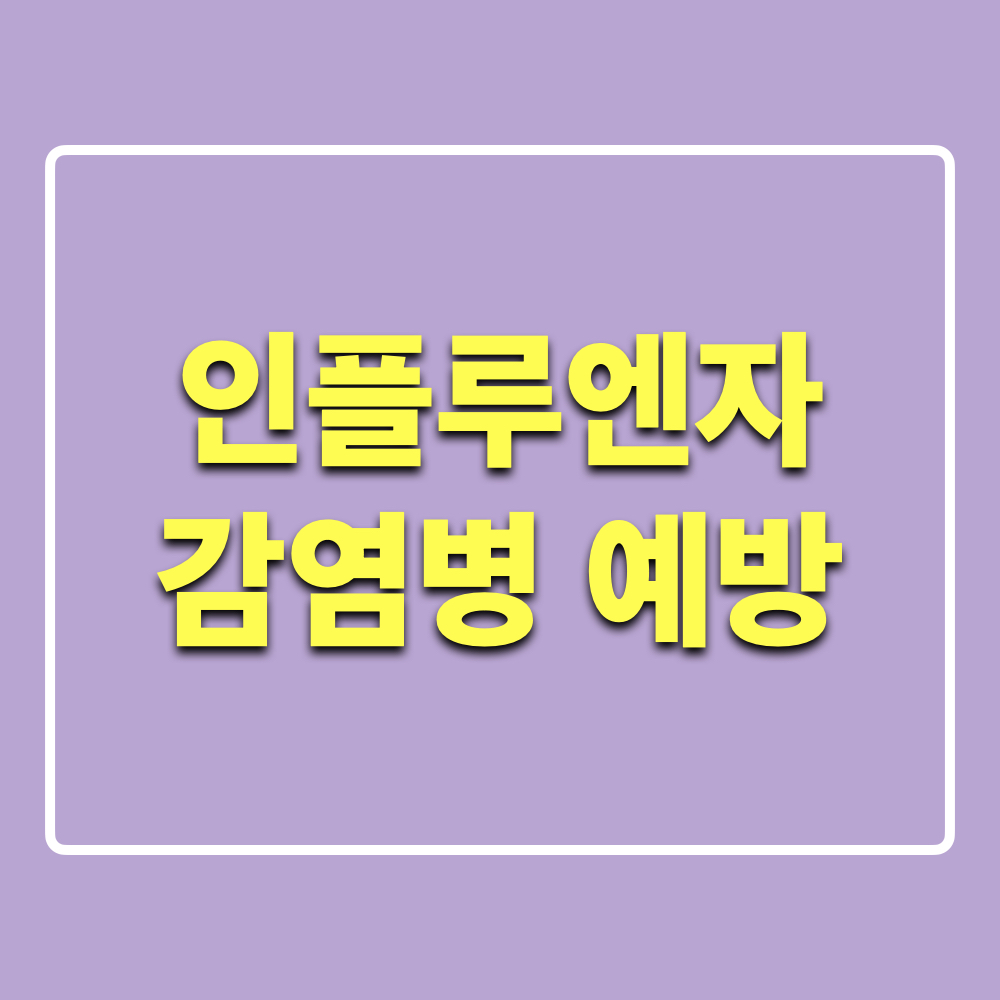 인플루엔자_감염병_예방수칙