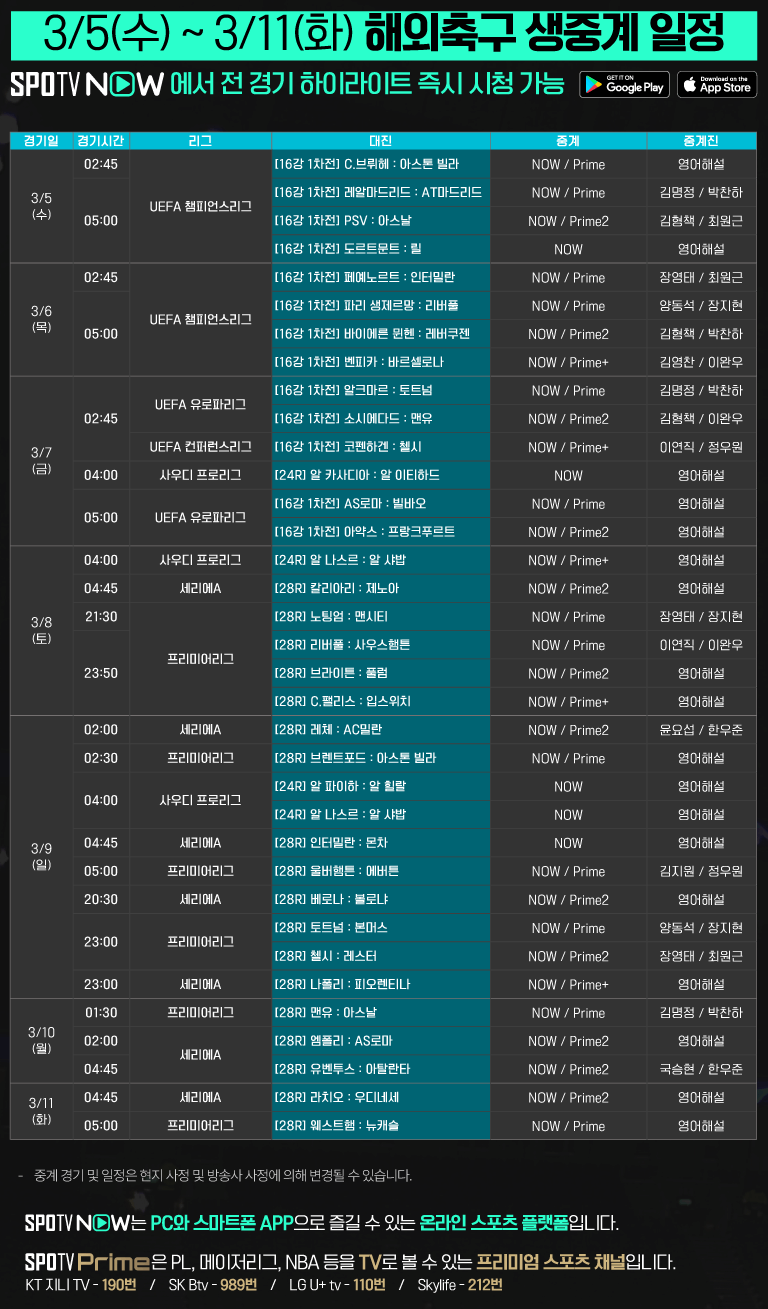 챔피언스리그 16강 뮌헨 vs 레버쿠젠 중계 