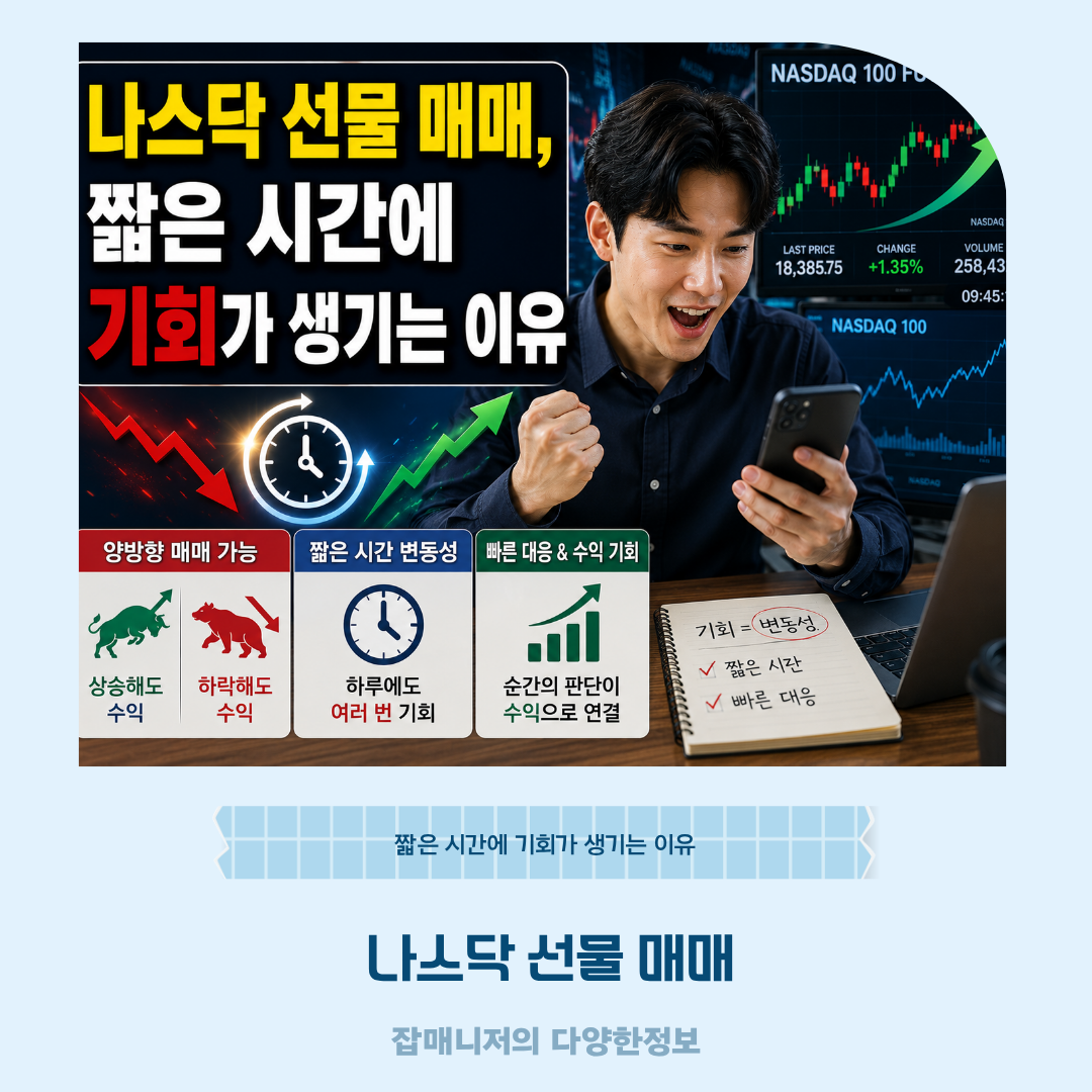 나스닥 선물 매매, 짧은 시간에 기회가 생기는 이유
