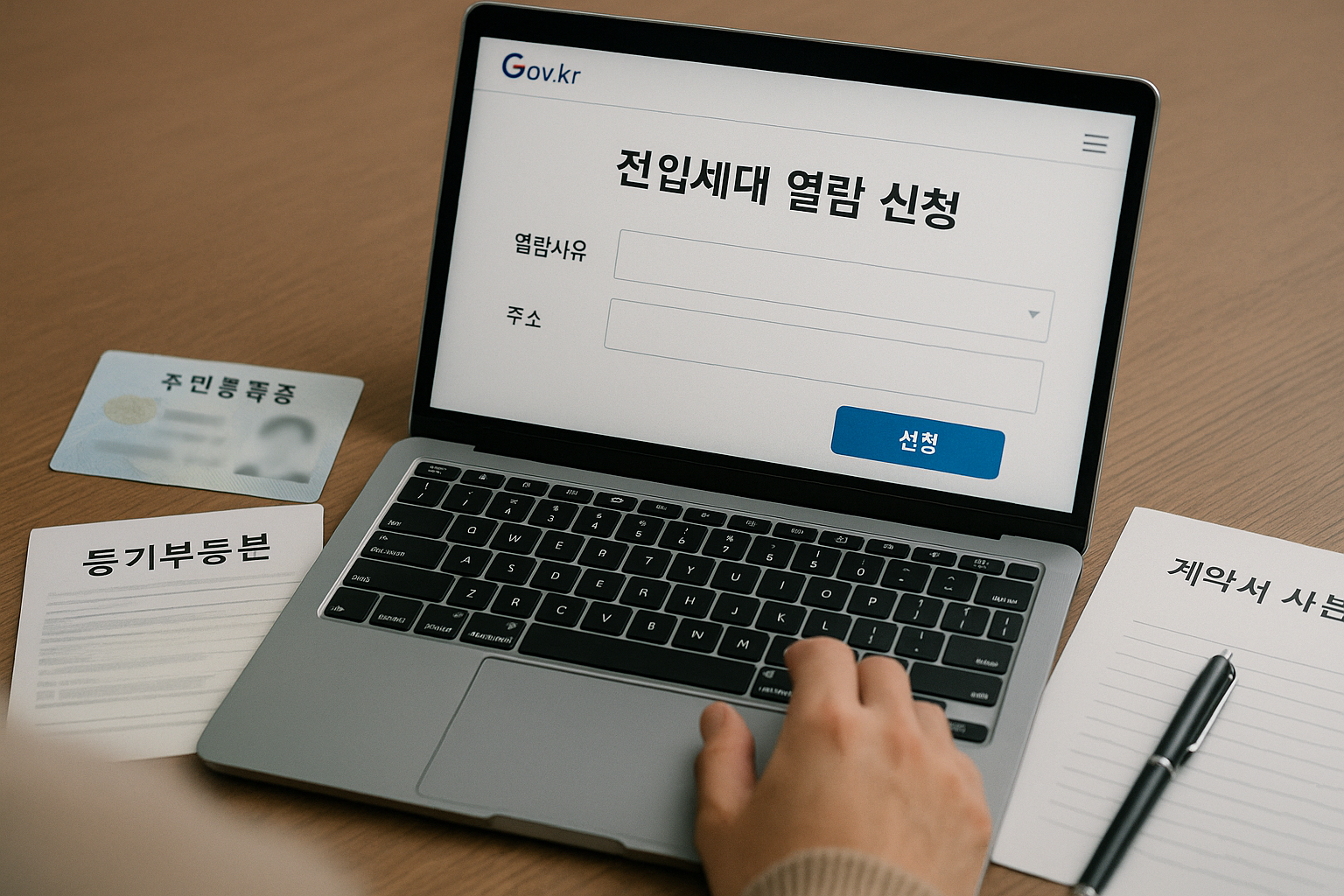 전입세대 열람 신청 관련 사진