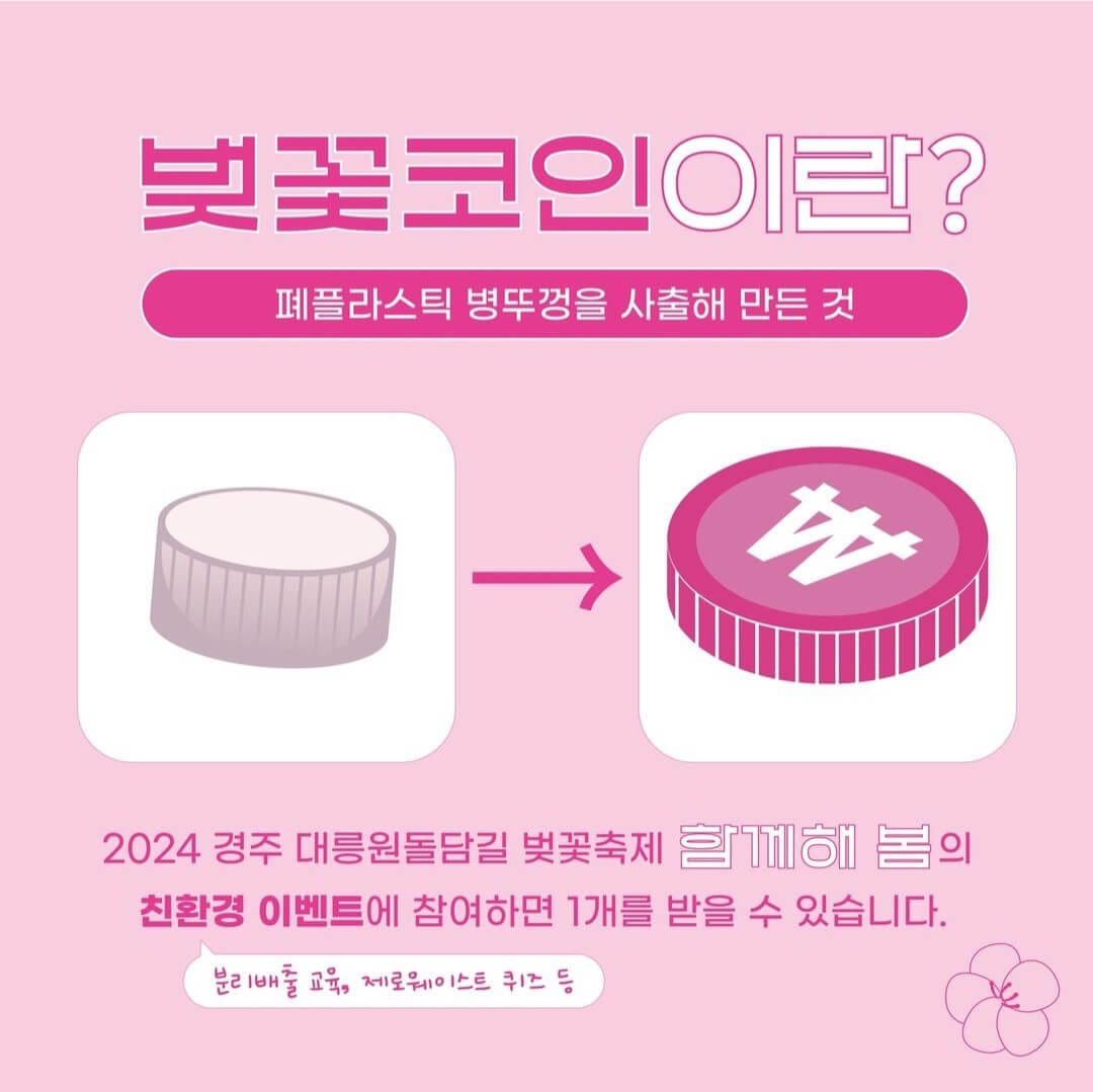 경주대릉원돌담길벚꽃축제 벚꽃코인