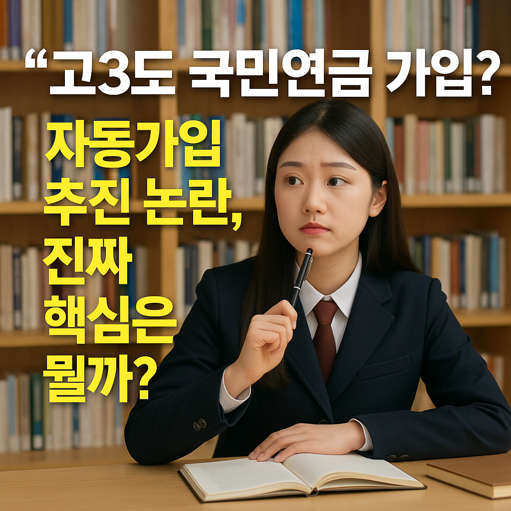 “고3도 국민연금 가입?” 자동가입 추진